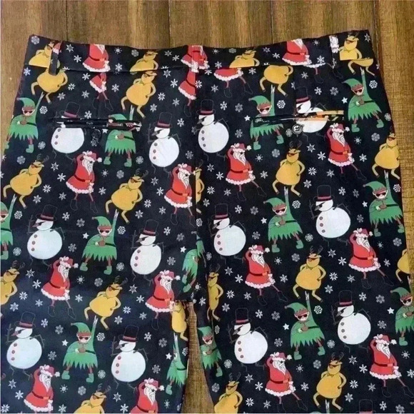 U LOOK UGLY TODAY Christmas Santa Clause & Snowman Pants Men’s Size XL - Picture 5 of 12